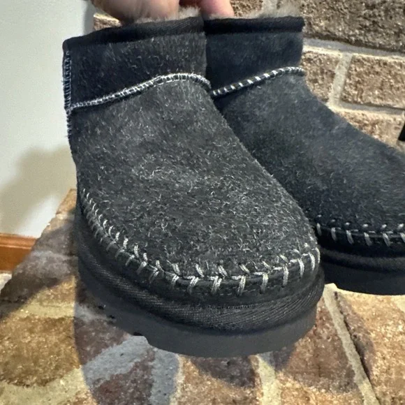 UGG Womens Classic Ultra Mini Biarritz Boot Grey/Gray size us 6 - Picture 13 of 16